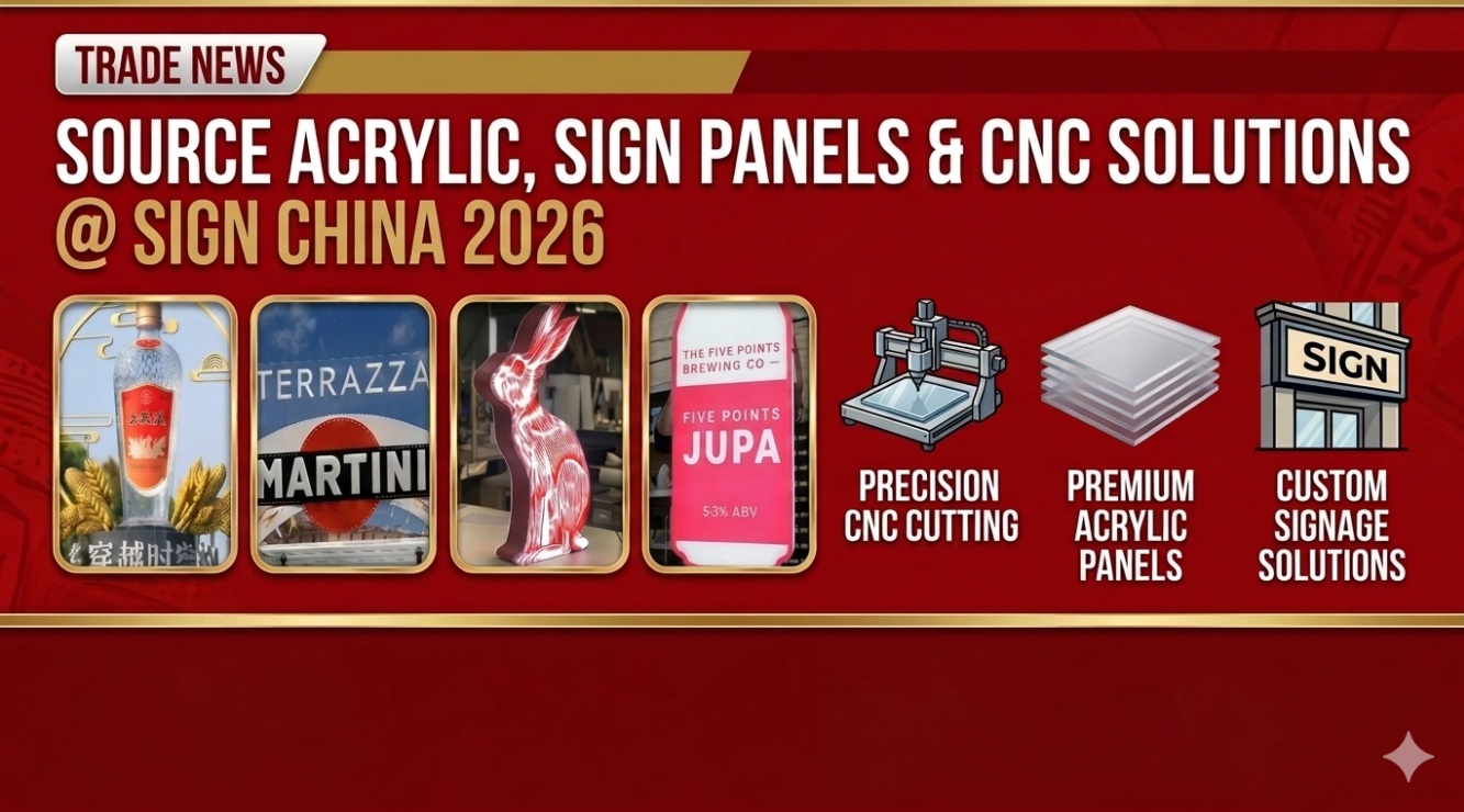 Source Acrylic, Sign Panels & CNC Solutions at SIGN CHINA